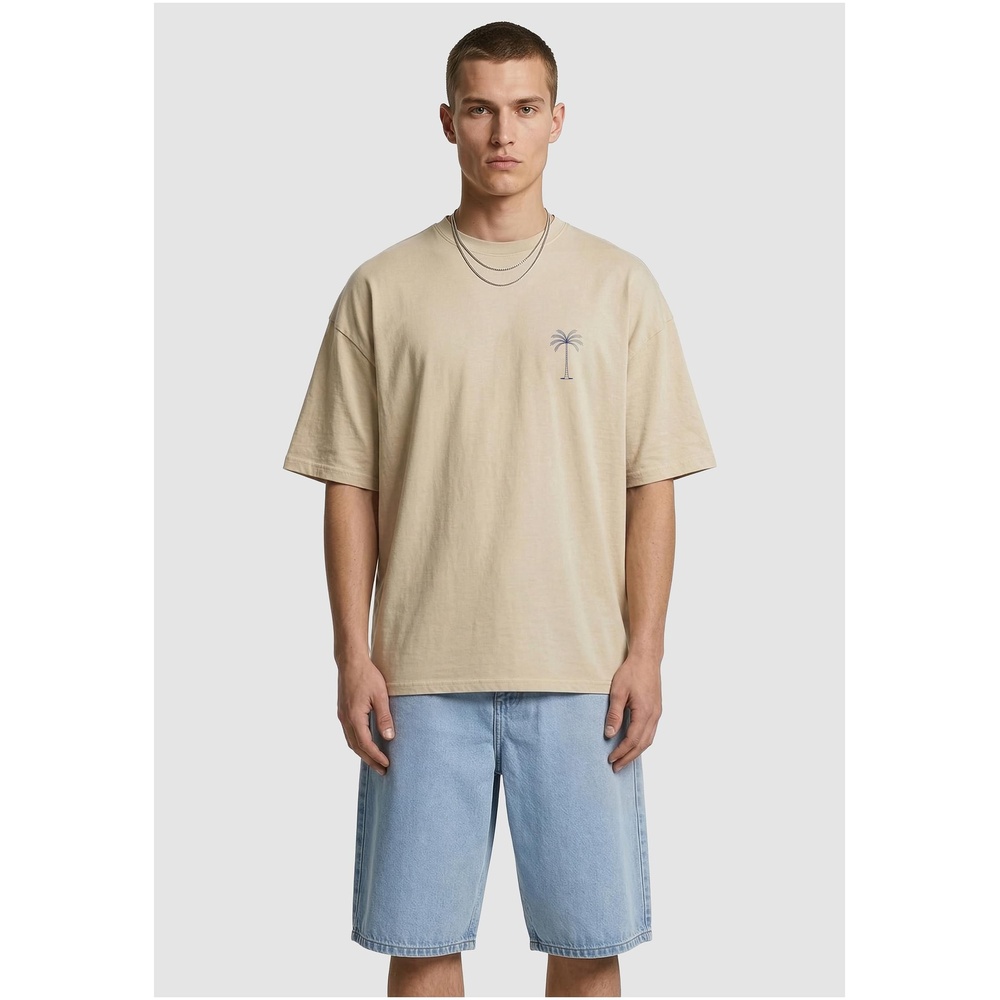 Urban Classics - Palm Logo Loose Tshirt Femme - Crème